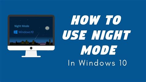 Activate night mode windows 10